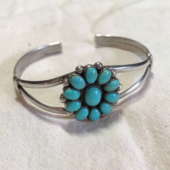 turquoise flower bracelet